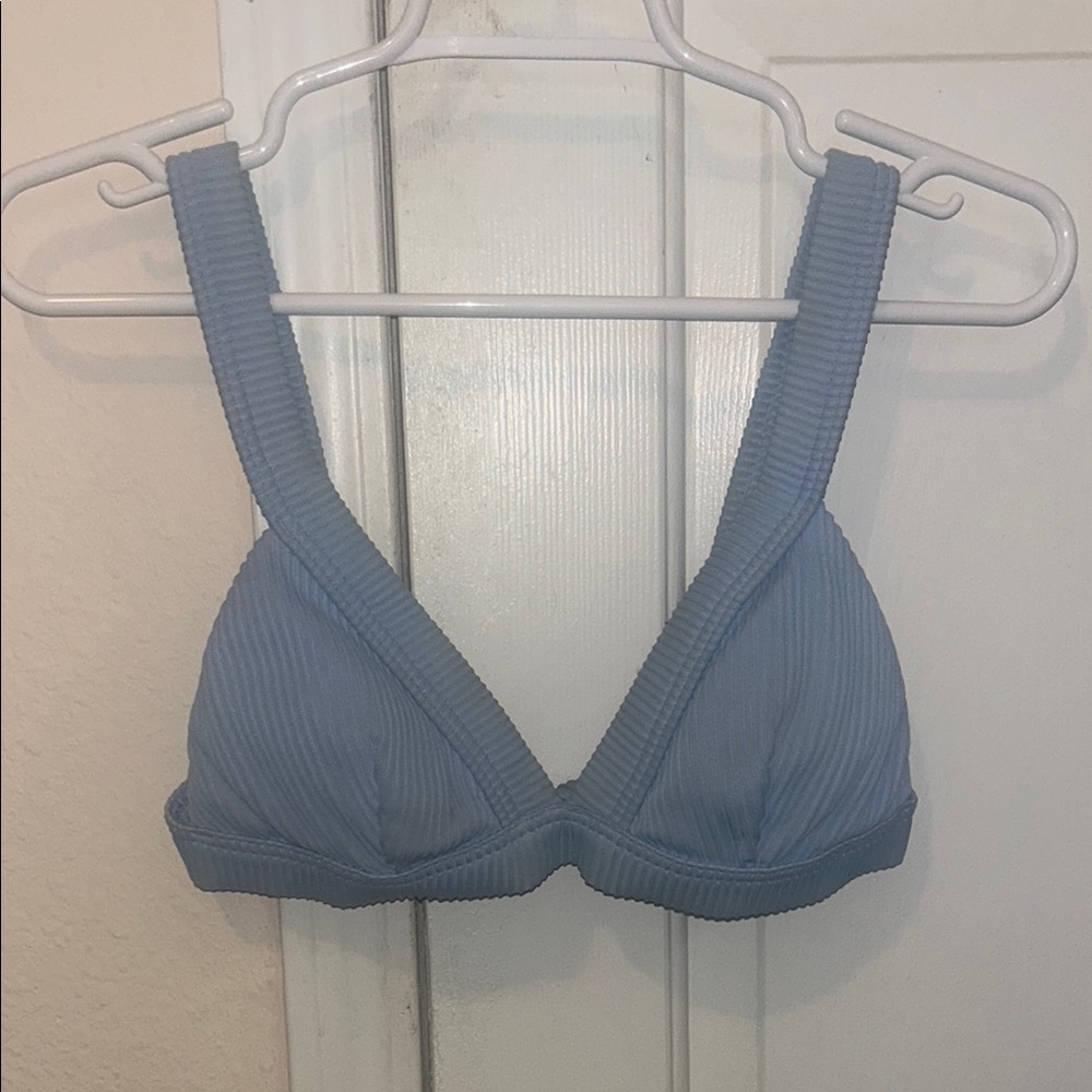 Hollister Ribbed Blue Bikini Top